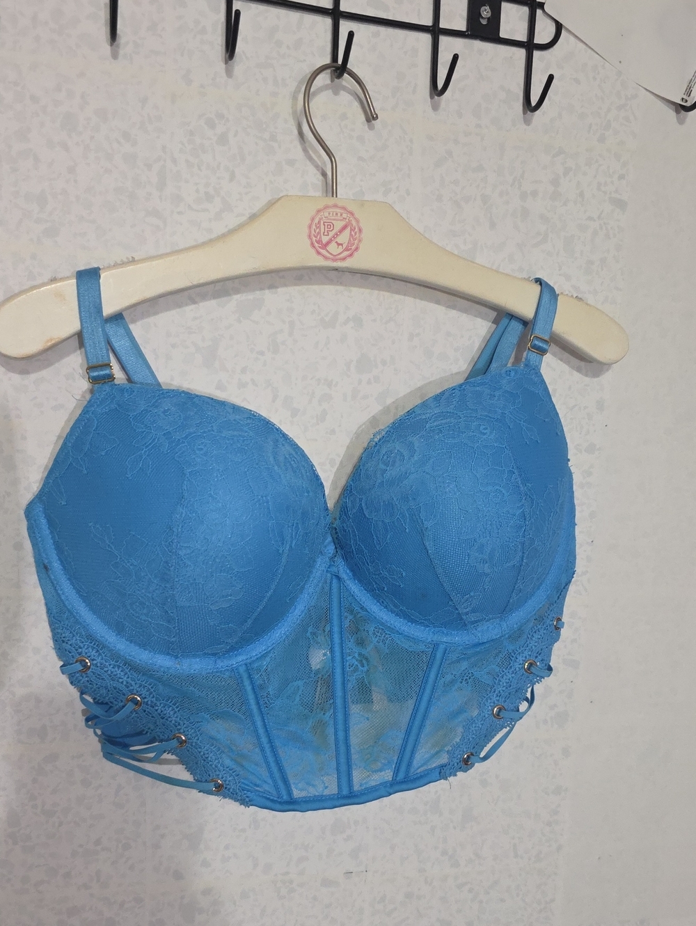 Victoria's Secret Blue Lace Longline Bustier